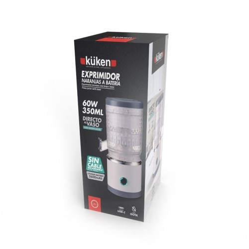 Exprimidor de Naranjas con Batería Recargable 60W 350 ml