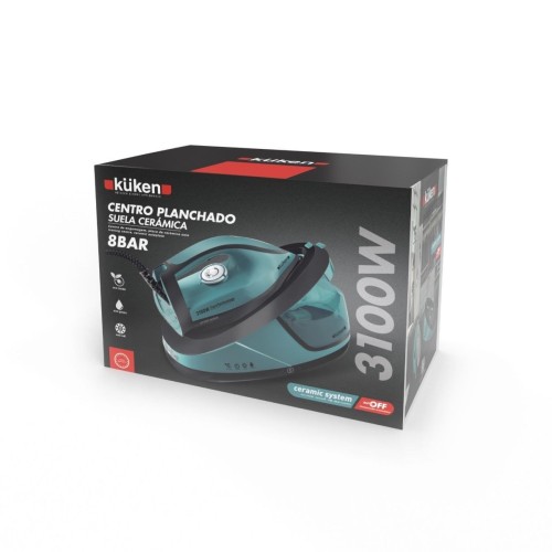 Kuken Centro de Planchado 3100W 8 Bar con Suela Cerámica