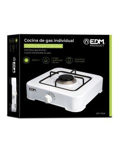 Cocina De Gas Butano Esmaltada Portátil 1 Fuego 2100W EDM 2