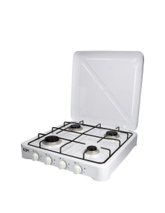 EDM Cocina De Gas Butano Blanca Esmaltada 4 Hornillos