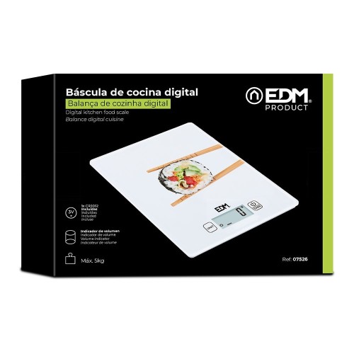 Balanza EDM de Cocina Digital Pesaje Máximo 5Kg 07526