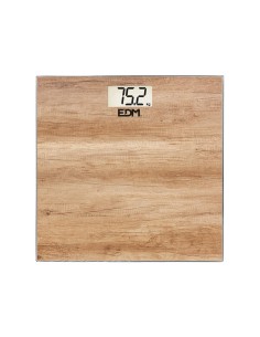 Báscula Electrónica de Baño EDM con Efecto Madera 180Kg 07531 2