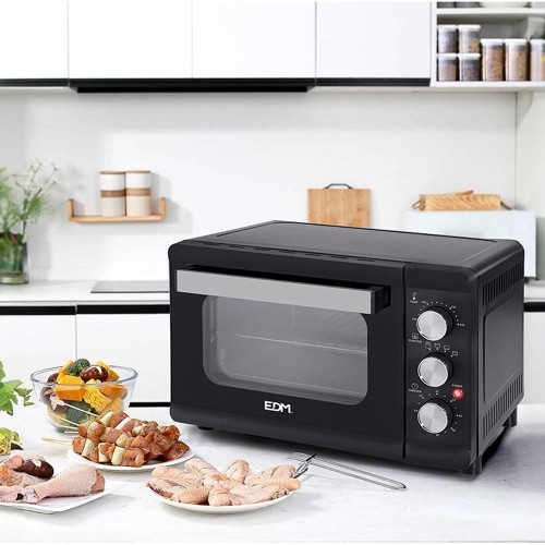 Horno EDM Eléctrico Sobremesa Negro 1380W 23 Litros 07578 Horno EDM Eléctrico Sobremesa Negro 1380W 23 Litros 07578