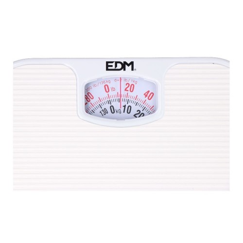 EDM Báscula De Baño Mecánica Blanca Máximo 130Kg 07617