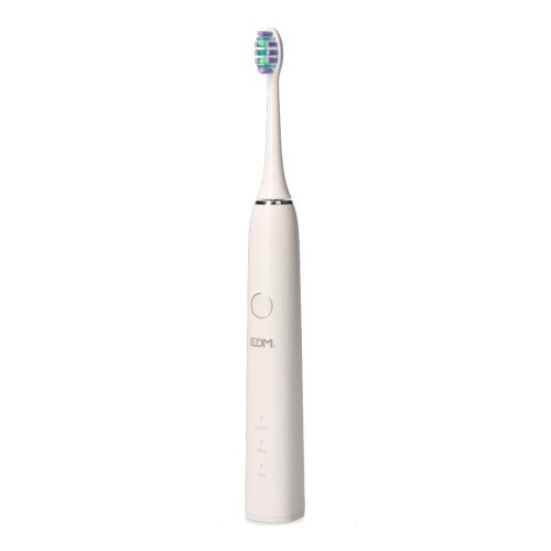 EDM Cepillo De Dientes Eléctrico Blanco 07618 con 2 Cabezales