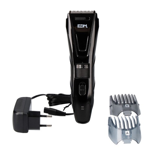 Cortadora de Pelo EDM Negra Recargable 10W + Accesorios
