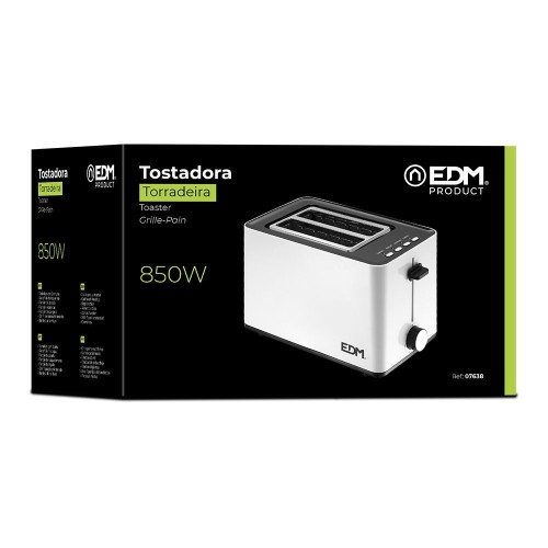 Tostadora EDM Doble Ranura White Design 850W 07638