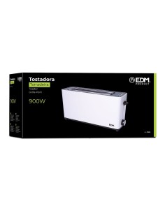 Tostadora Eléctrica EDM Ranura Larga White Design 900W 07639 2