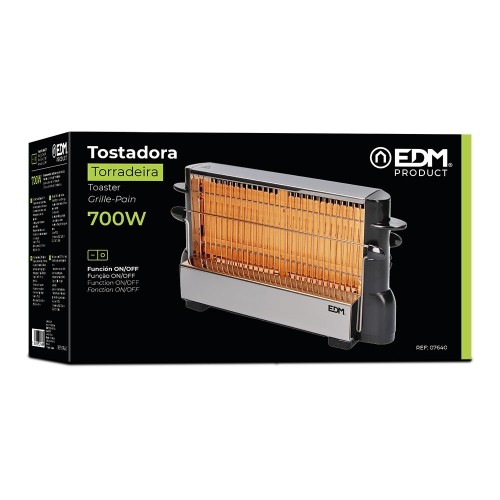 EDM Tostadora Eléctrica Vertical Inoxidable 700W 07640