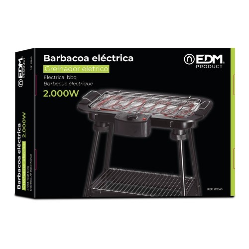 Barbacoa Eléctrica EDM de Pie Portátil 2000W 07643