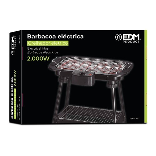 Barbacoa Eléctrica EDM de Pie Portátil 2000W 07643