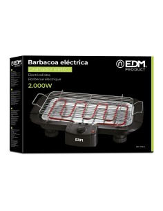 EDM Barbacoa Eléctrica Sobremesa Portátil Negra 2000W 07644 2