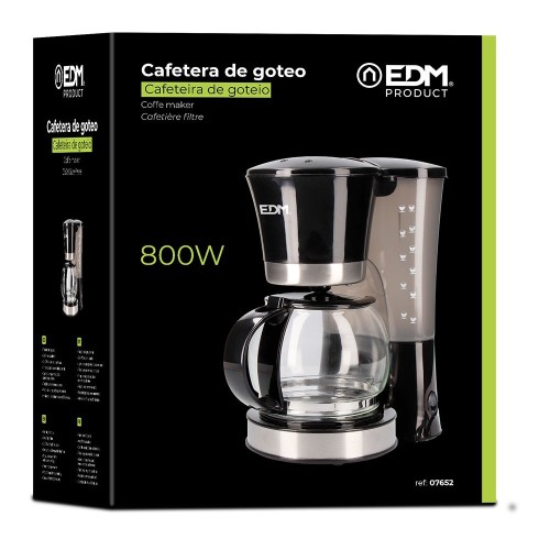 Cafetera de Goteo EDM 12 Tazas 800W Función Anti-Goteo 07652