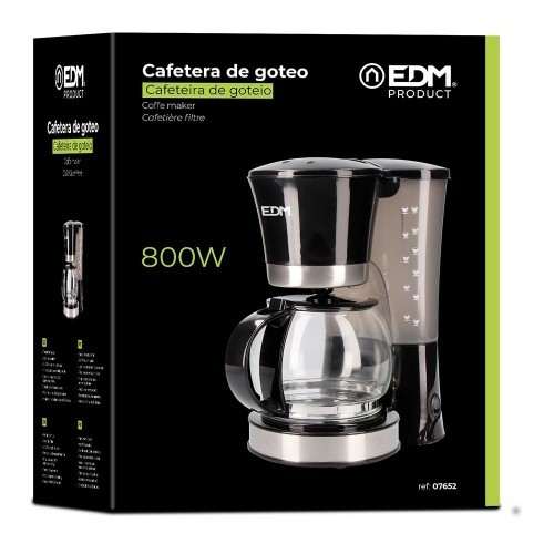 Cafetera de Goteo EDM 12 Tazas 800W Función Anti-Goteo 07652 Cafetera de Goteo EDM 12 Tazas 800W Función Anti-Goteo 07652