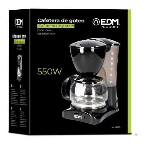 Cafetera De Goteo 6 Tazas 550W EDM Función Anti-Goteo 07653