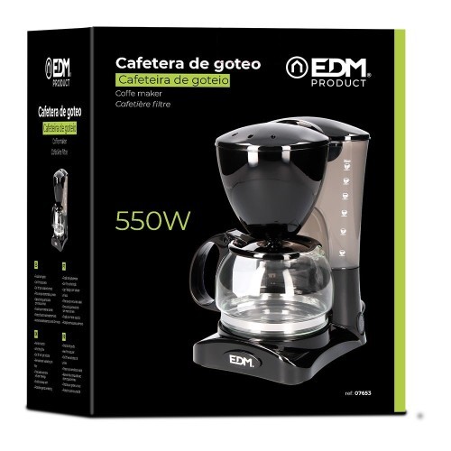 Cafetera De Goteo 6 Tazas 550W EDM Función Anti-Goteo 07653