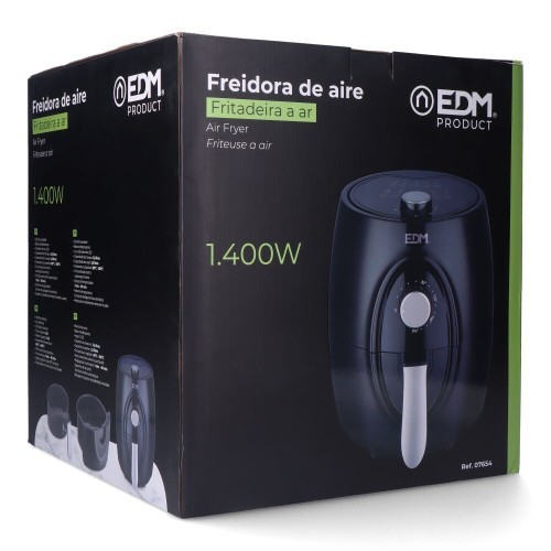 Freidora De Aire 3,6L 1400W con Cesta EDM 07654 Freidora De Aire 3,6L 1400W con Cesta EDM 07654