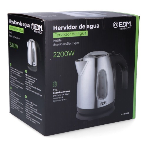 Hervidor de Agua Eléctrico "Kettle" EDM 2200W 1,7L 07656