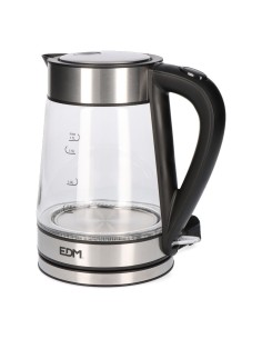 EDM Hervidor de Agua Cristal Acero Inoxidable 1,7L 1850-2200W 07657 2