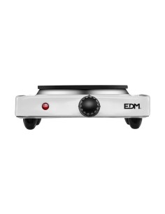 Cocina Eléctrica EDM Blanca Portátil 1 Hornillo 1000W 07660 2