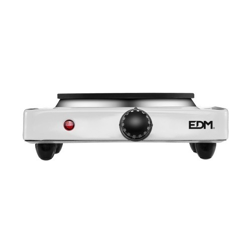 Cocina Eléctrica EDM Blanca Portátil 1 Hornillo 1000W 07660 Cocina Eléctrica EDM Blanca Portátil 1 Hornillo 1000W 07660