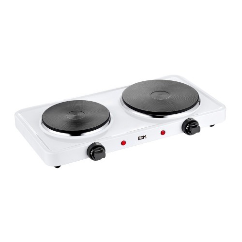 Cocina Eléctrica Blanca 2 Fuegos 1000-1500W EDM 07661