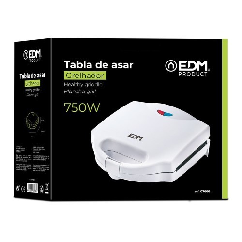 Sandwichera EDM Doble Blanca 750W 07666 Sandwichera EDM Doble Blanca 750W 07666