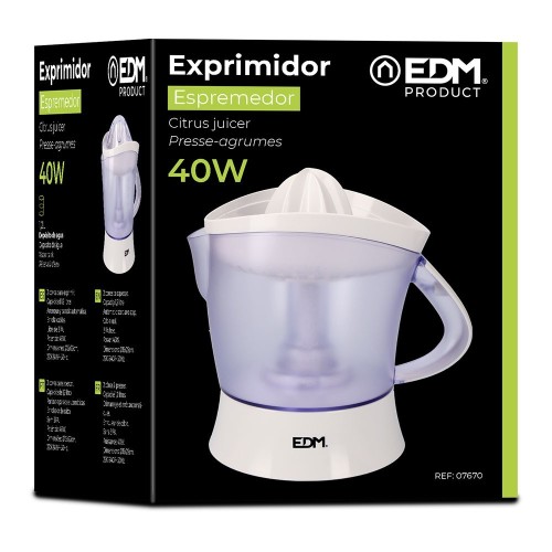 Exprimidor Eléctrico de Jugos EDM 40W 1,2L 07670