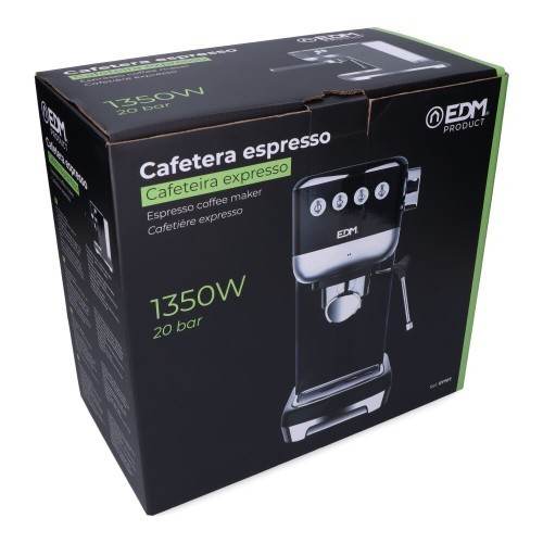 Cafetera Espresso EDM Negra 20 Bares 07707