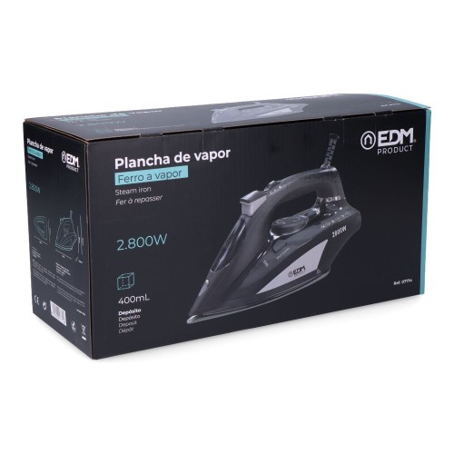Plancha de Vapor 2800W Grande Negra EDM 07714