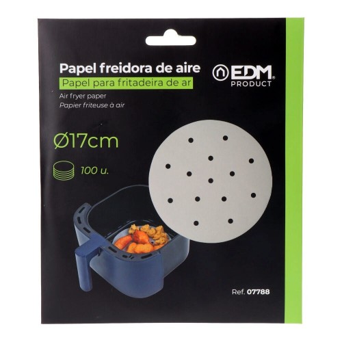 Pack 100 Papeles De Hornear Para Air Fryer Ø17Cm EDM