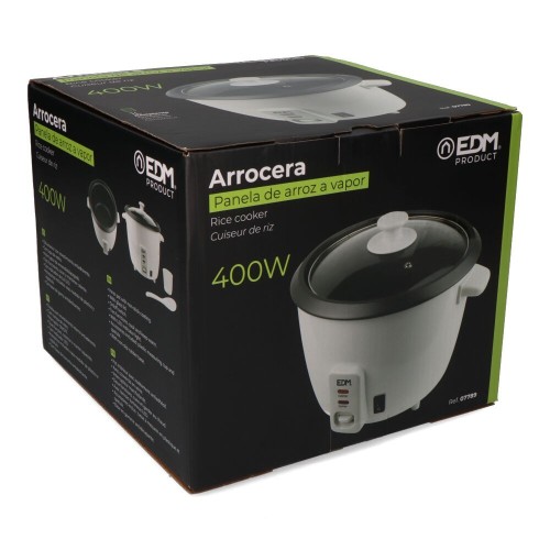 Olla Arrocera EDM Eléctrica 400W 1L 07789 con Vaso/Espátula