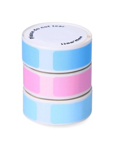Set 3 Recambios Papel Colores para Etiquetadora 07796 EDM 2