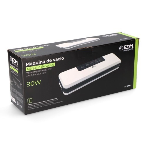 Envasadora al Vacío EDM Portátil Blanca 90W 07817