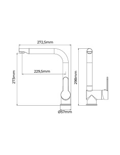 Grifo Fregadero  Monomando Serie Calella EDM Caño Alto Recto 2