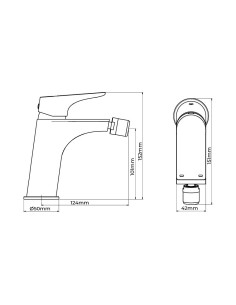 Grifo de Bidet Monomando Serie Cascais EDM 01131 2
