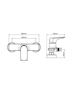 Grifo de Ducha EDM Monomando Empotrado Serie Cascais 01134 2