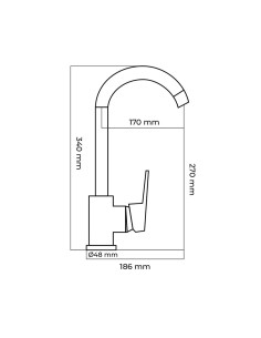 Grifo Fregadero Monomando Serie Altea EDM Caño Alto 01140 2