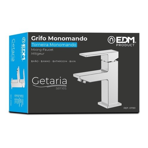 Grifo de Lavabo Serie Getaria Monomando EDM 01190 Grifo de Lavabo Serie Getaria Monomando EDM 01190