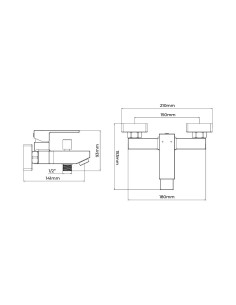 Grifo de Bañera Serie Getaria Monomando Empotrado EDM 01193 2