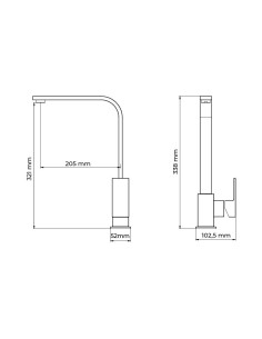 Grifo Fregadero Caño Alto Serie Getaria Monomando EDM 01194 2