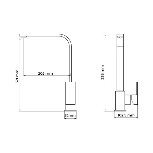 Grifo Fregadero Caño Alto Serie Getaria Monomando EDM 01194 Grifo Fregadero Caño Alto Serie Getaria Monomando EDM 01194