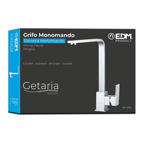 Grifo Fregadero Caño Alto Serie Getaria Monomando EDM 01194 Grifo Fregadero Caño Alto Serie Getaria Monomando EDM 01194
