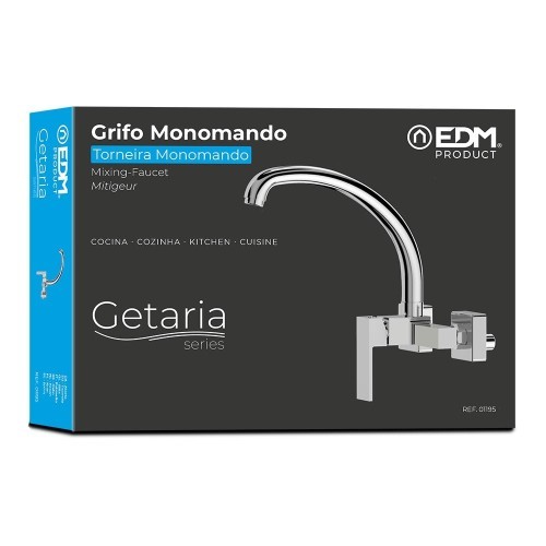 Grifo Fregadero Monomando Caño Alto Empotrado Getaria EDM