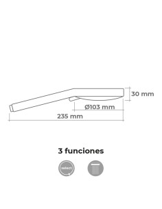 Mango de Ducha 3 Funciones Anticalcareo Round EDM 01330 2