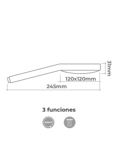 Mango de Ducha Anticalcareo Square 3 Funciones EDM 01332 2