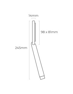 Mango de Ducha Rectangular Anticalcareo 1 Función EDM 01334 2