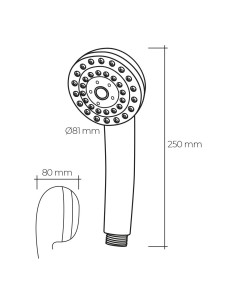 Mango de Ducha Clásico Anticalcareo 5 Funciones EDM 01342 2