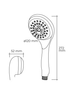 Mango de Ducha Anticalcareo Moderno 6 Funciones Cromo EDM 2