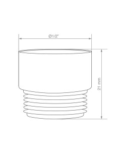 Reductor de Caudal EDM para Bañera Cromado Macho 28/100 01659 2